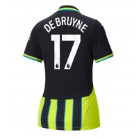 Camisa de Futebol Manchester City Kevin De Bruyne #17 Equipamento Secundário Mulheres 2024-25 Manga Curta